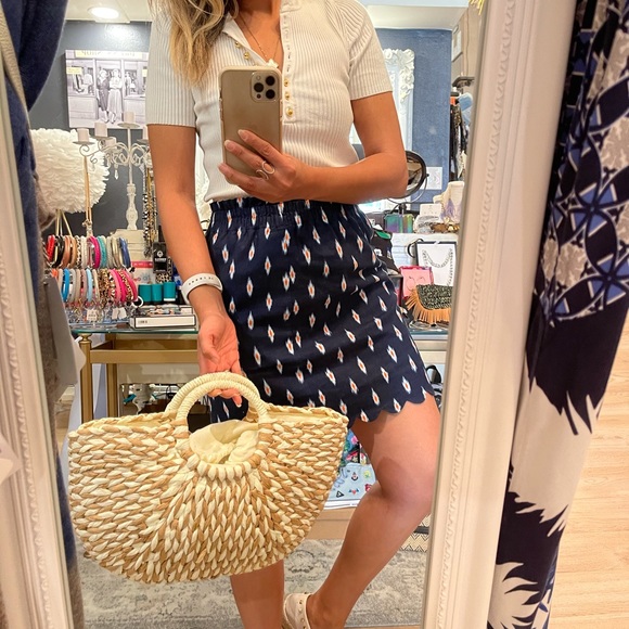 RAFFIA SUMMER PICNIC BASKET STYLE BAG WOVEN CREAM - Picture 2 of 7